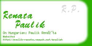 renata paulik business card